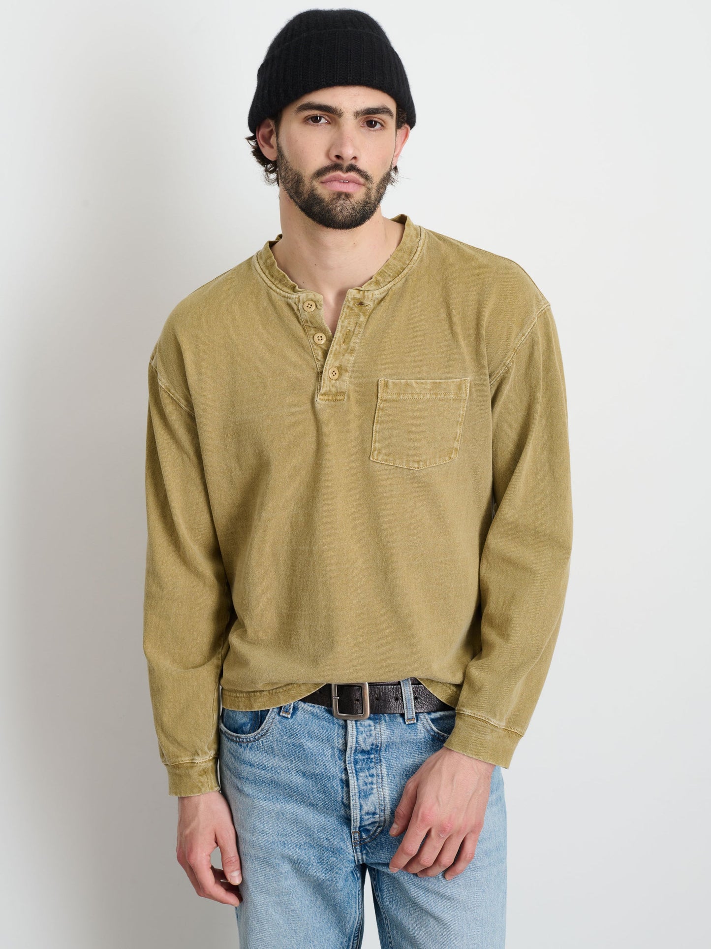 Alex Mill Alan Henley In Heavyweight Cotton Khaki