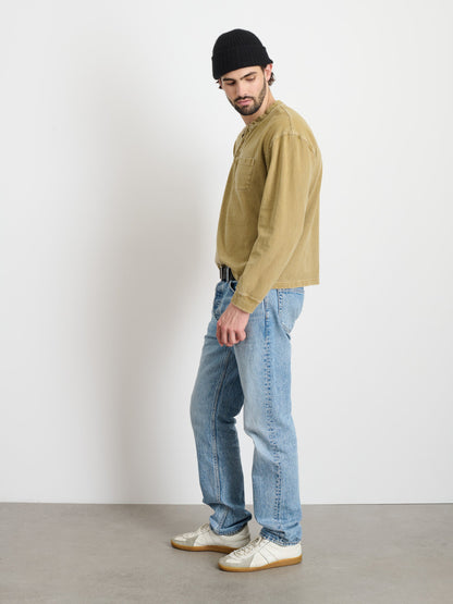 Alex Mill Alan Henley In Heavyweight Cotton Khaki