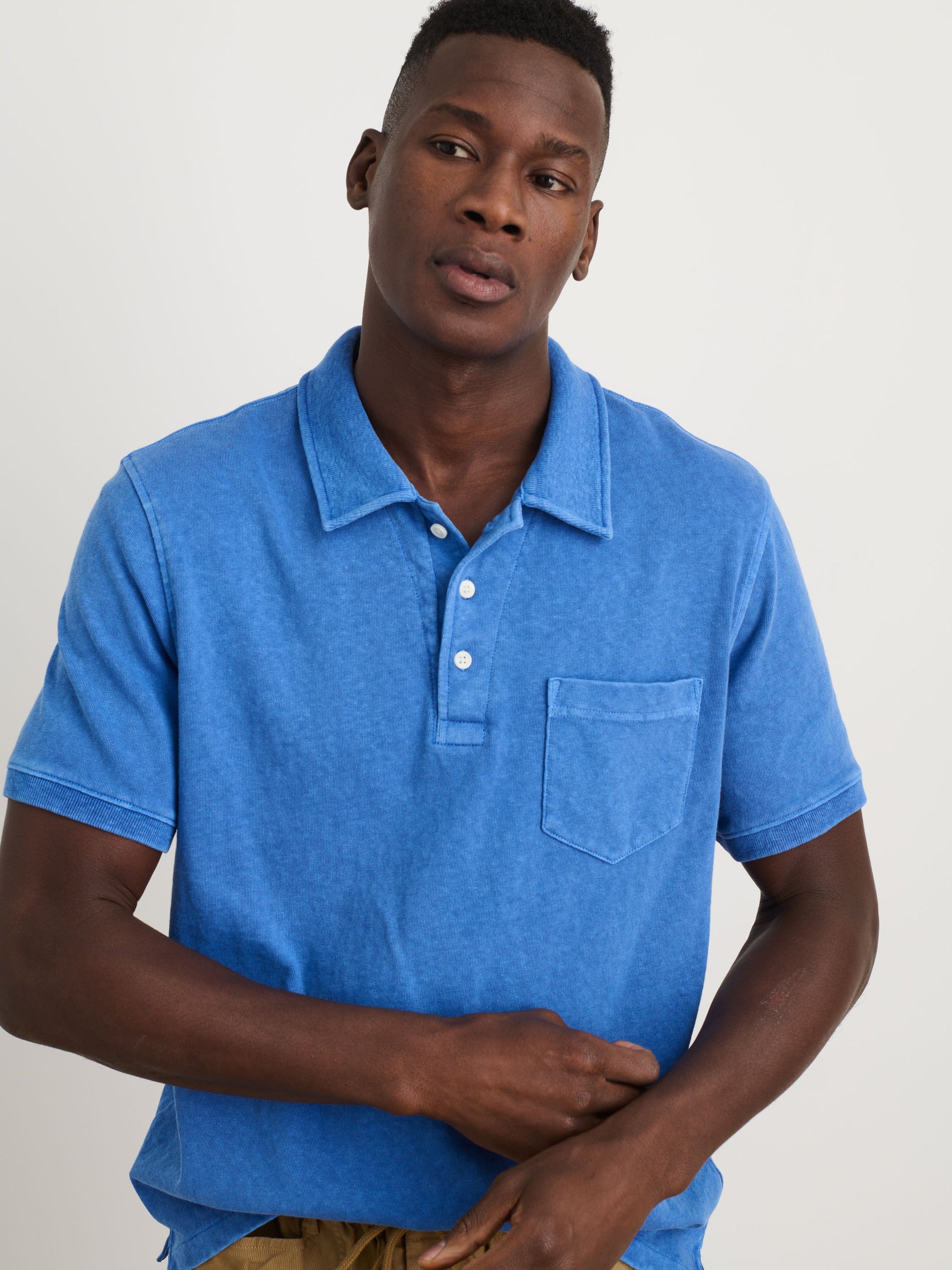 Alex Mill Vintage Wash Polo Washed Cobalt