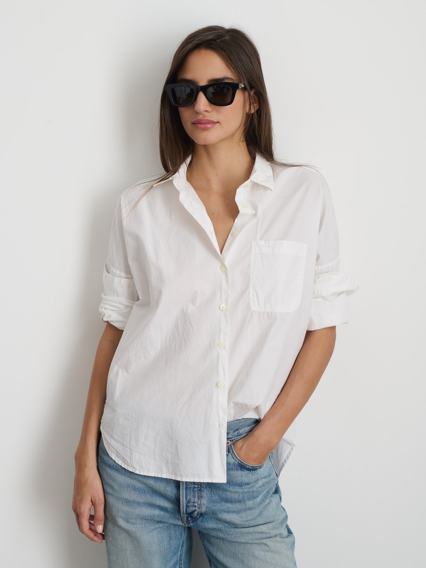 Alex Mill Jo Shirt in Cotton Poplin White