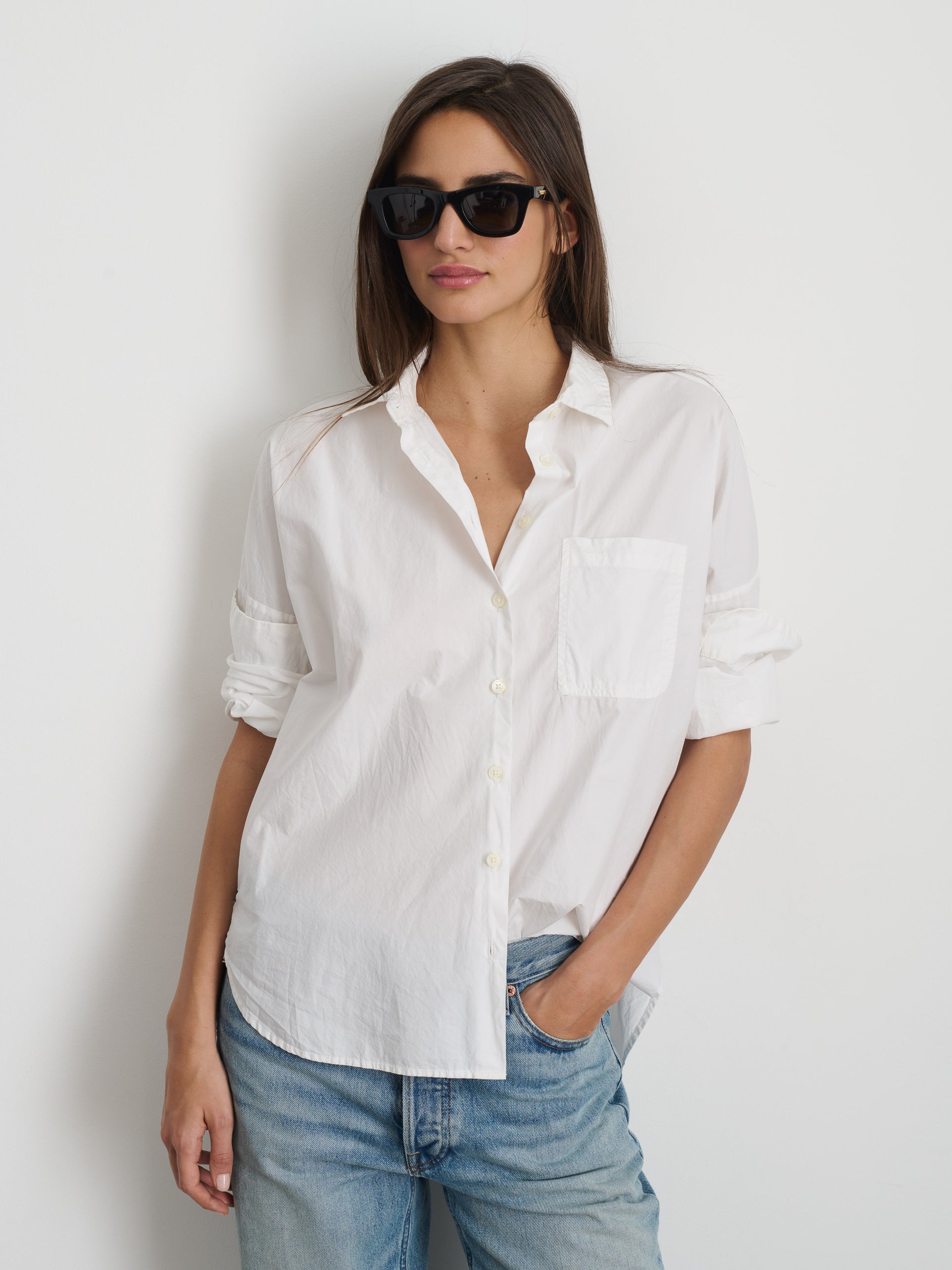 Alex Mill Jo Shirt in Cotton Poplin White