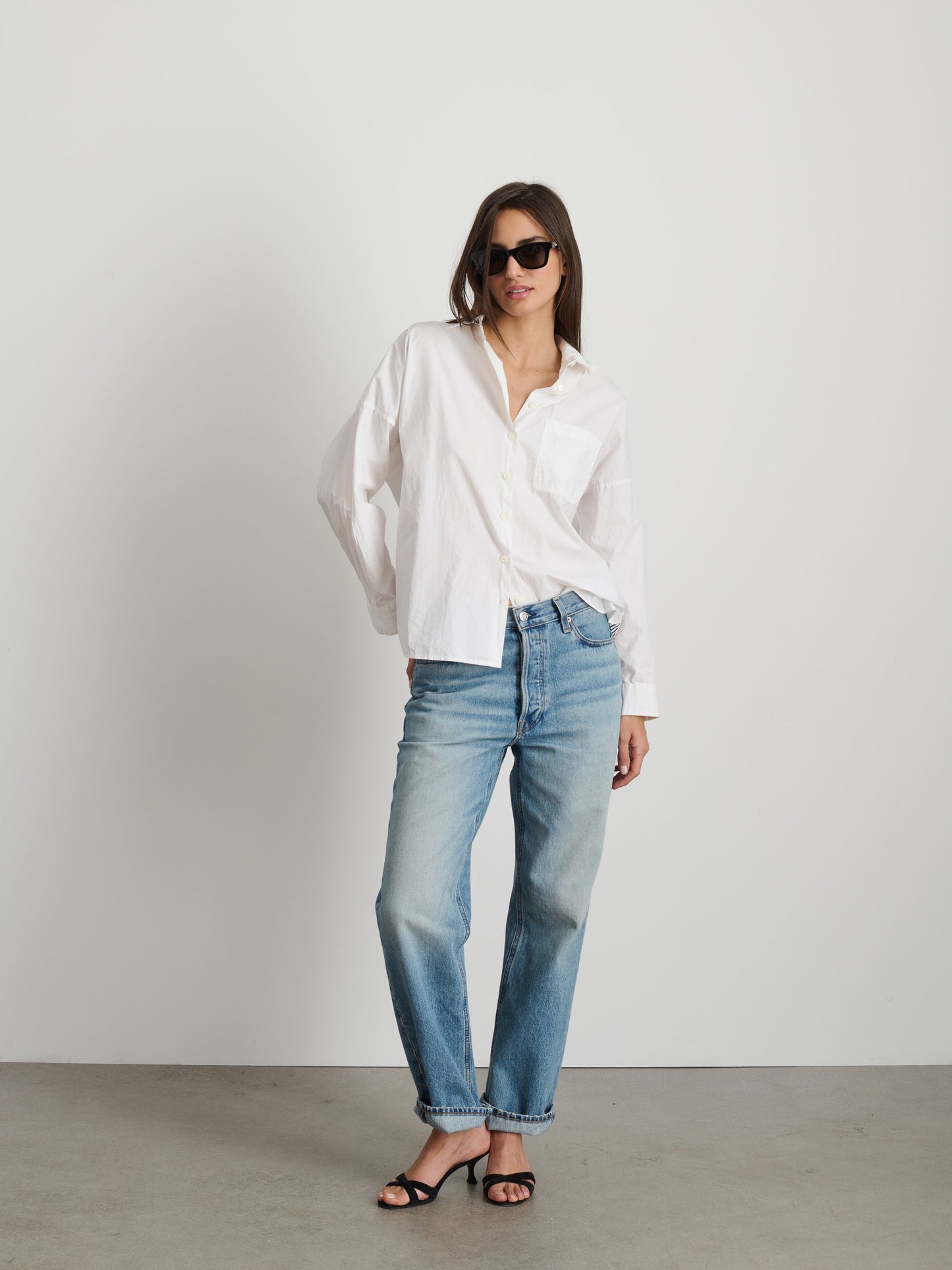 Alex Mill Jo Shirt in Cotton Poplin White