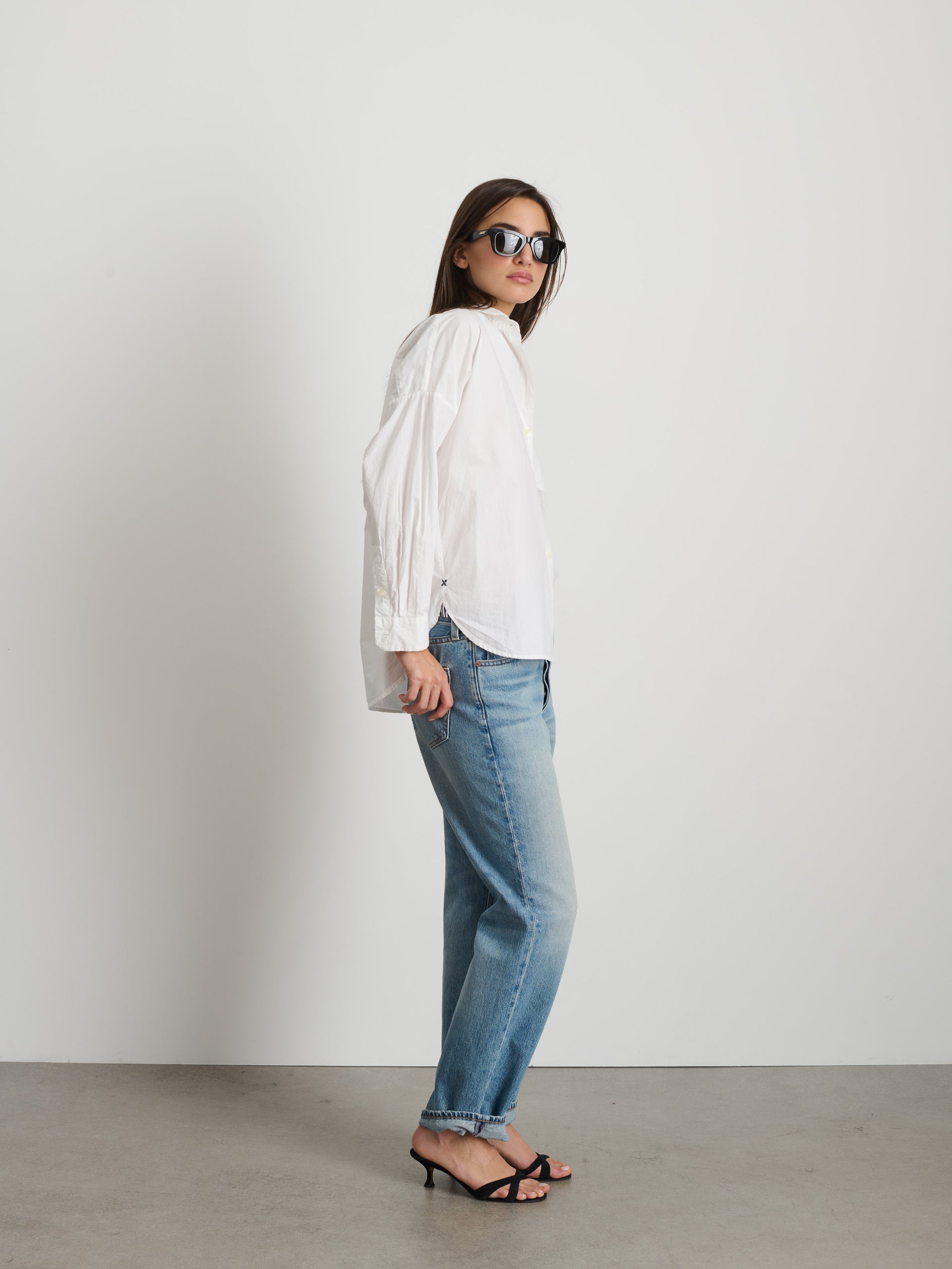 Alex Mill Jo Shirt in Cotton Poplin White