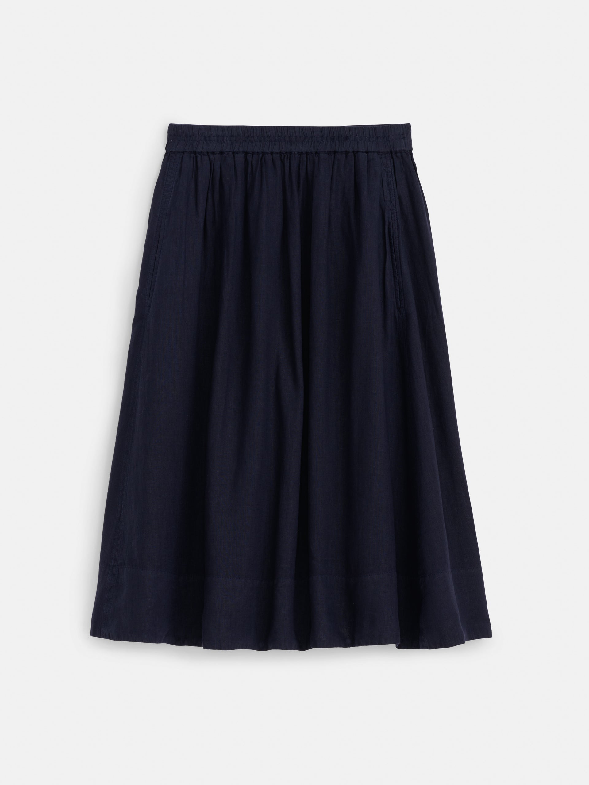 Alex Mill Maddie Skirt in Linen Dark Navy