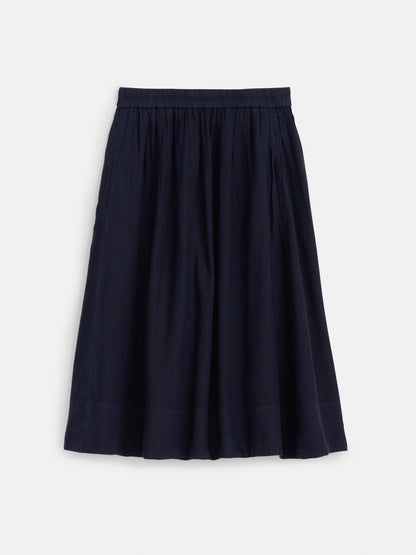 Alex Mill Maddie Skirt in Linen Dark Navy