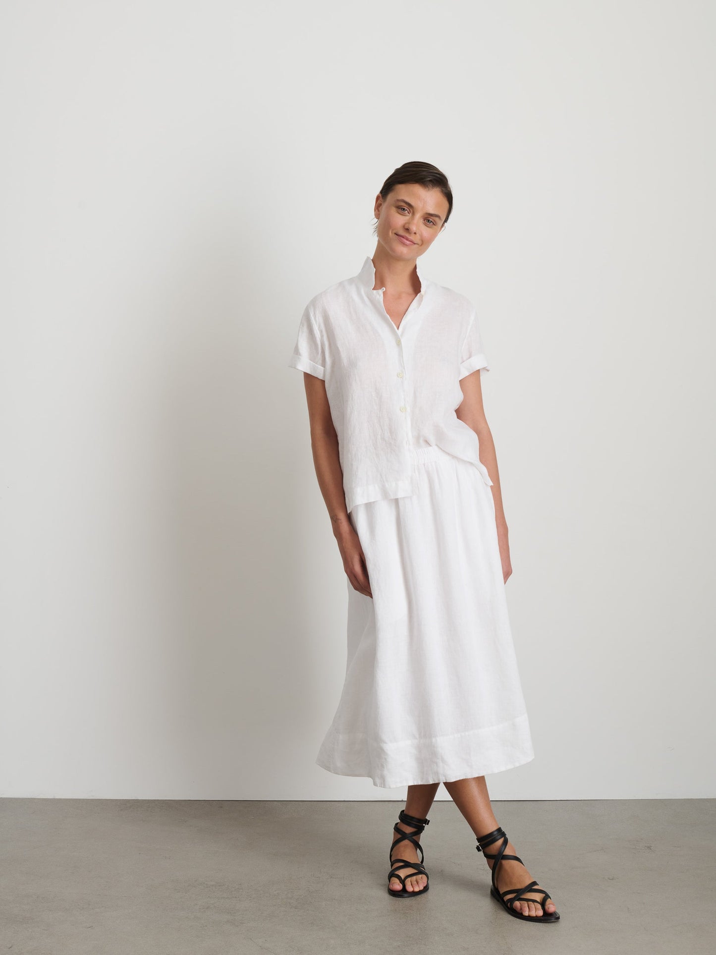 Alex Mill Maddie Skirt in Linen White