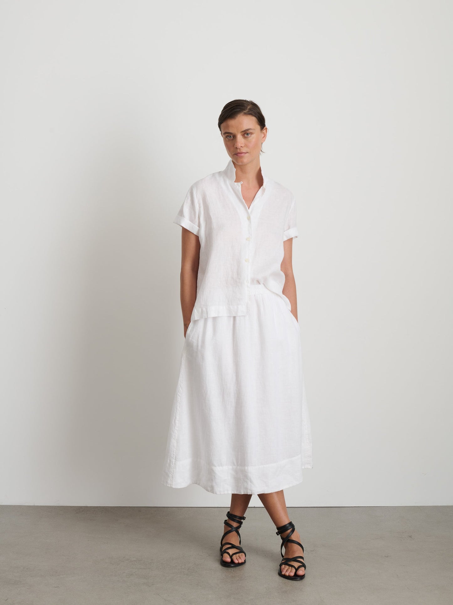 Alex Mill Maddie Skirt in Linen White
