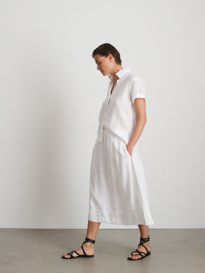 Alex Mill Maddie Skirt in Linen White