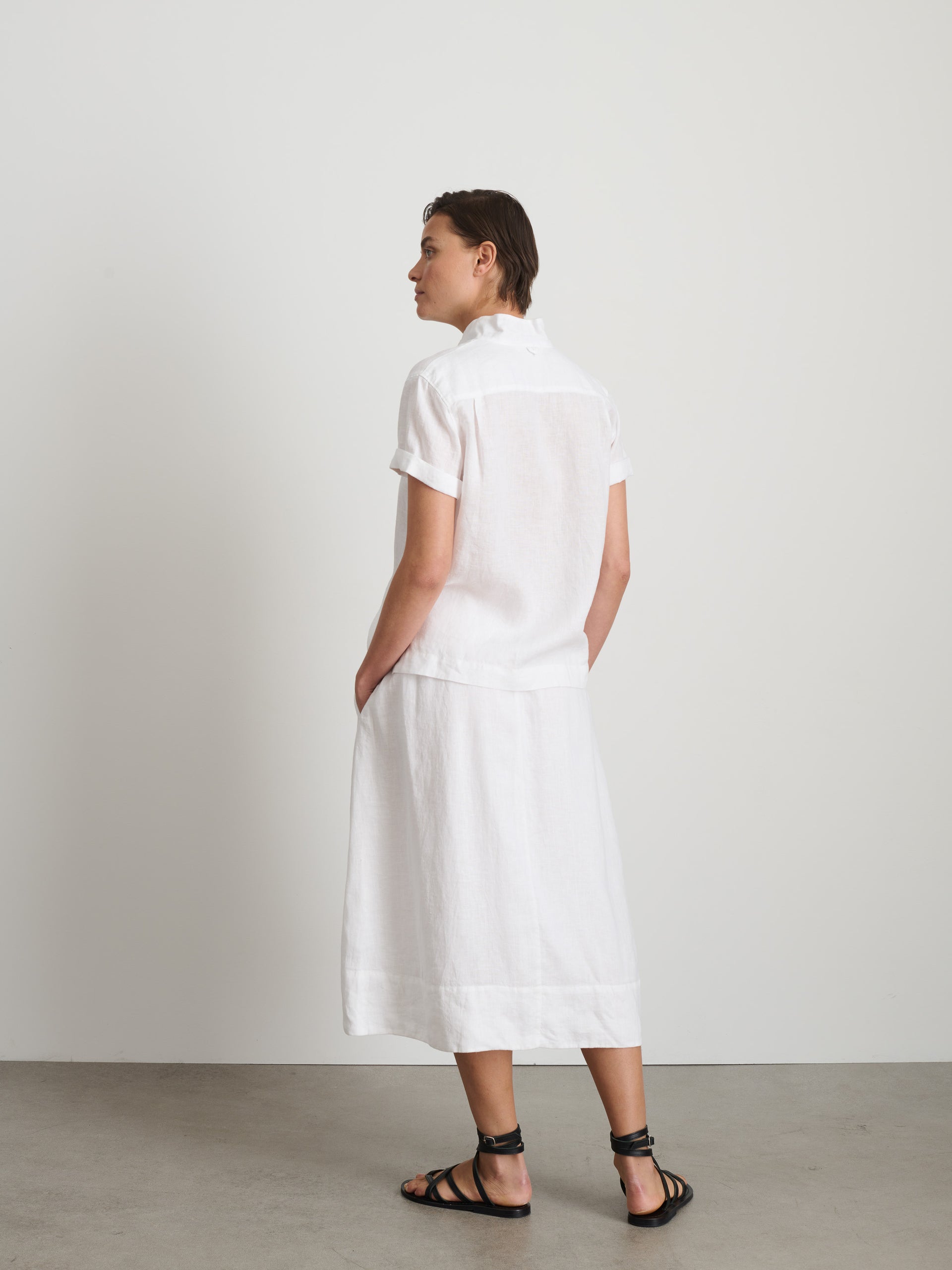 Alex Mill Maddie Skirt in Linen White
