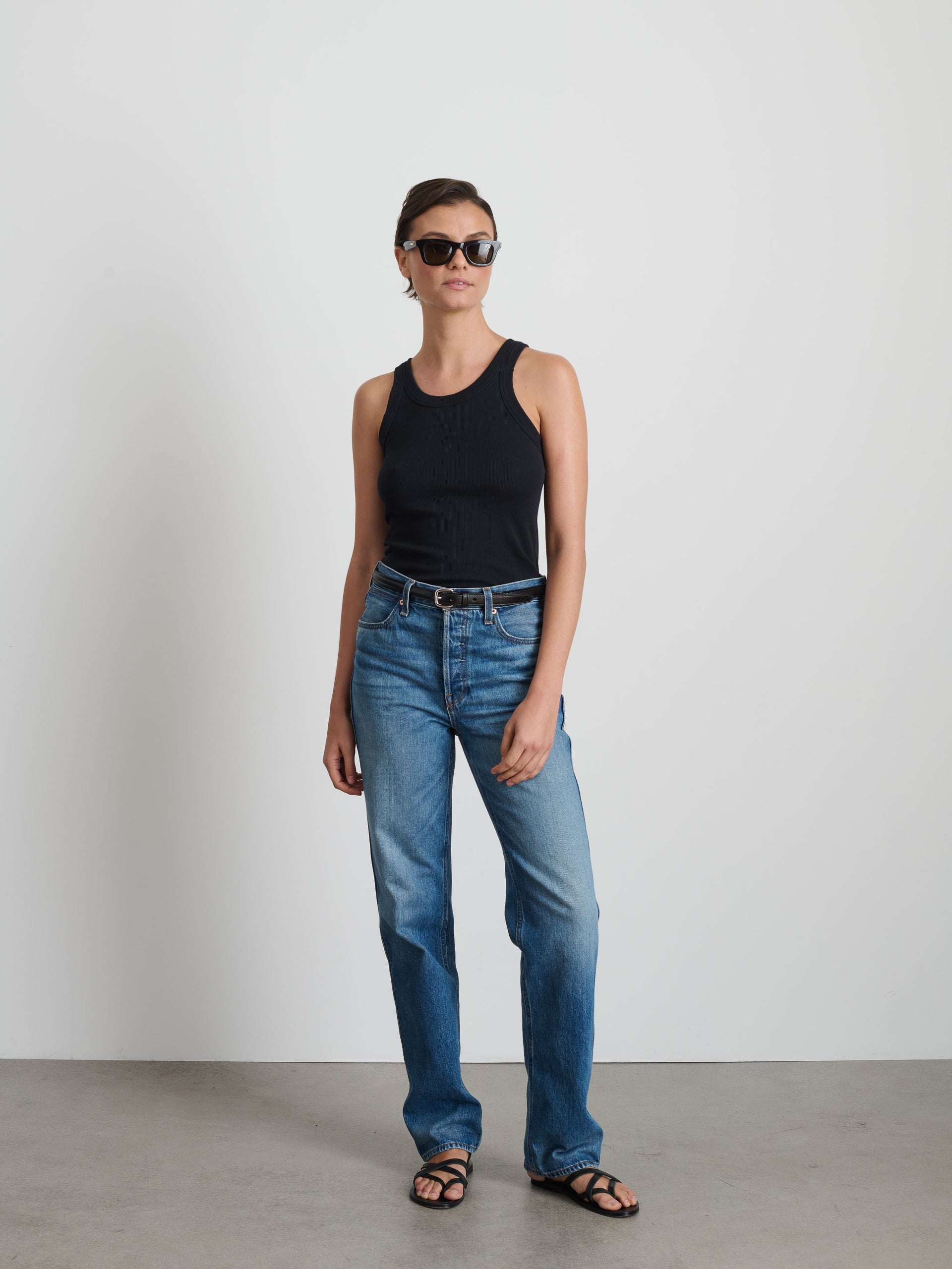 Alex Mill Everyday Rib Tank Black