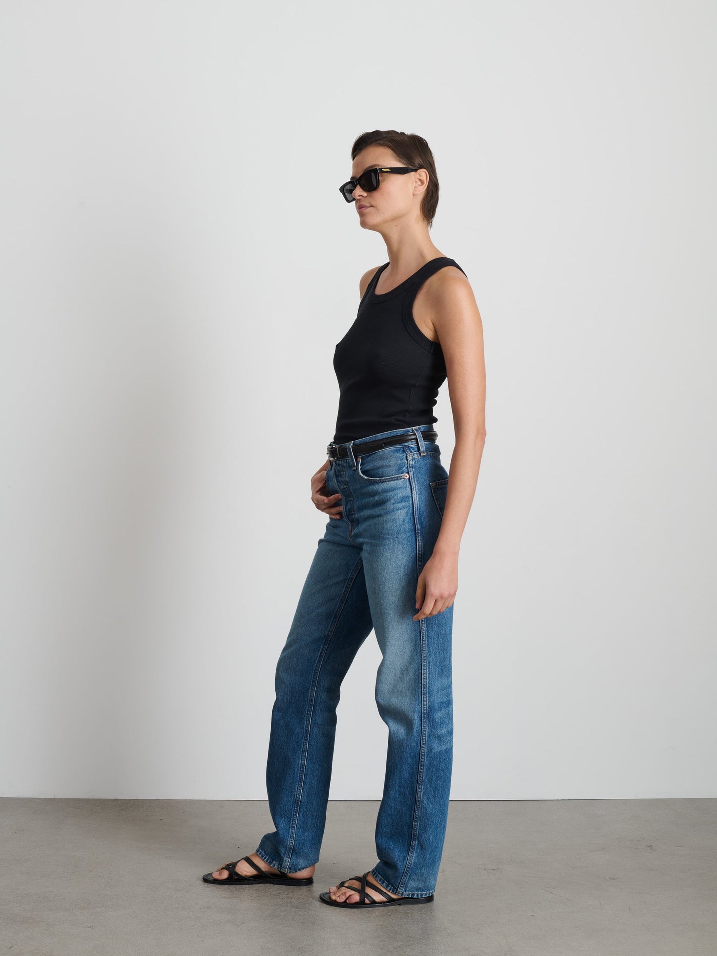 Alex Mill Everyday Rib Tank Black