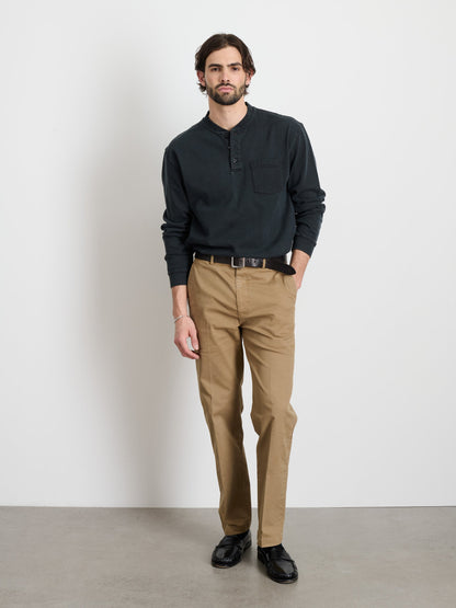 Alex Mill Alan Henley In Heavyweight Cotton Washed Black
