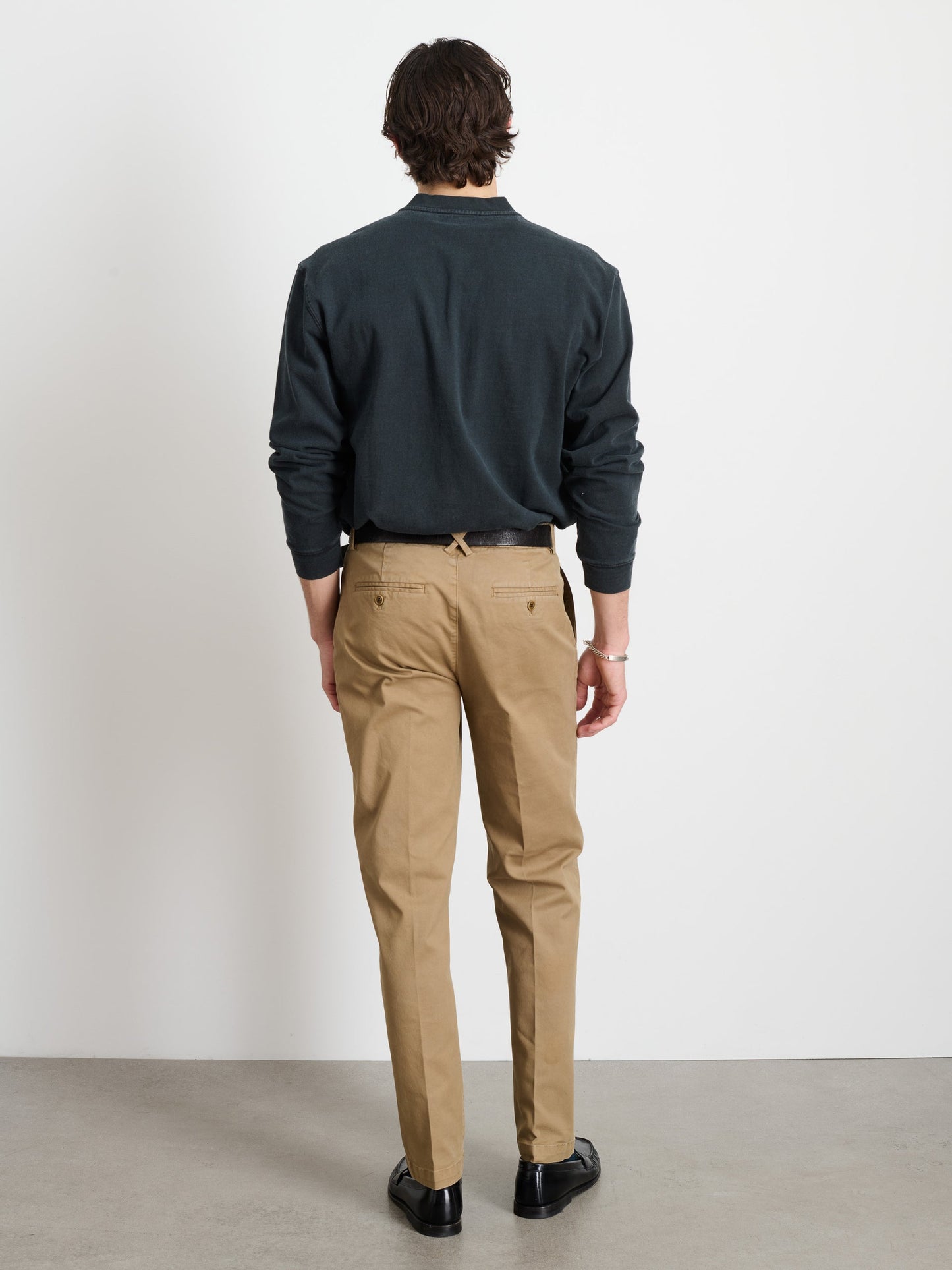 Alex Mill Alan Henley In Heavyweight Cotton Washed Black