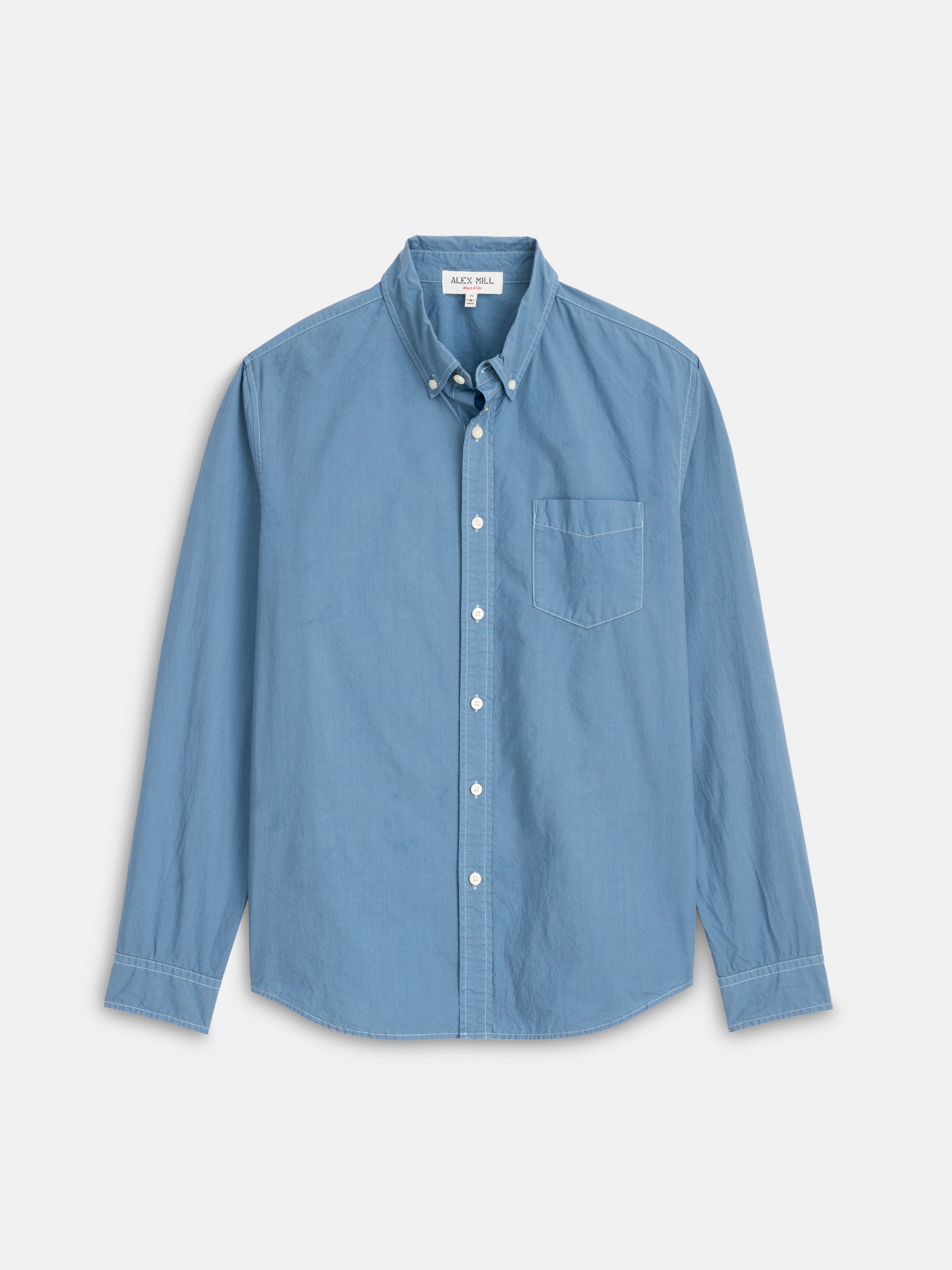 Alex Mill Mill Shirt in Cotton Poplin Faded Delft Blue