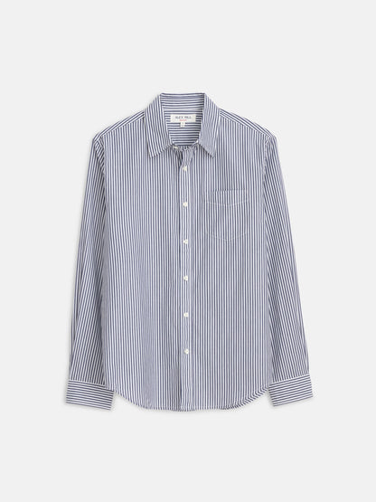 Alex Mill Mill Shirt in Striped Cotton Poplin Navy/White
