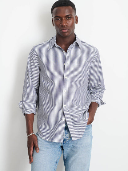 Alex Mill Mill Shirt in Striped Cotton Poplin Navy/White