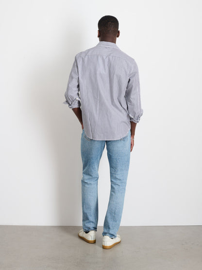 Alex Mill Mill Shirt in Striped Cotton Poplin Navy/White