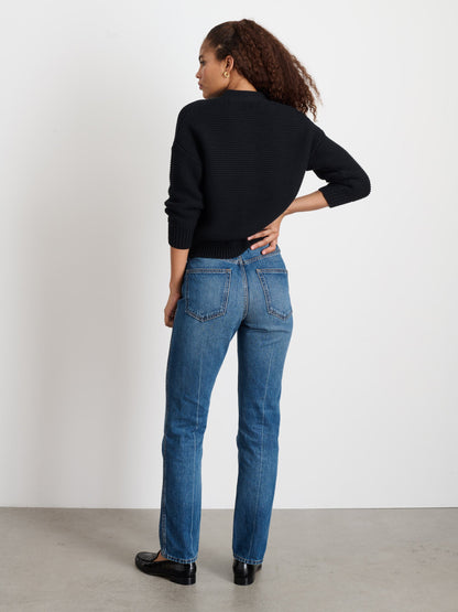 Alex Mill Nico Cardigan in Cotton Black