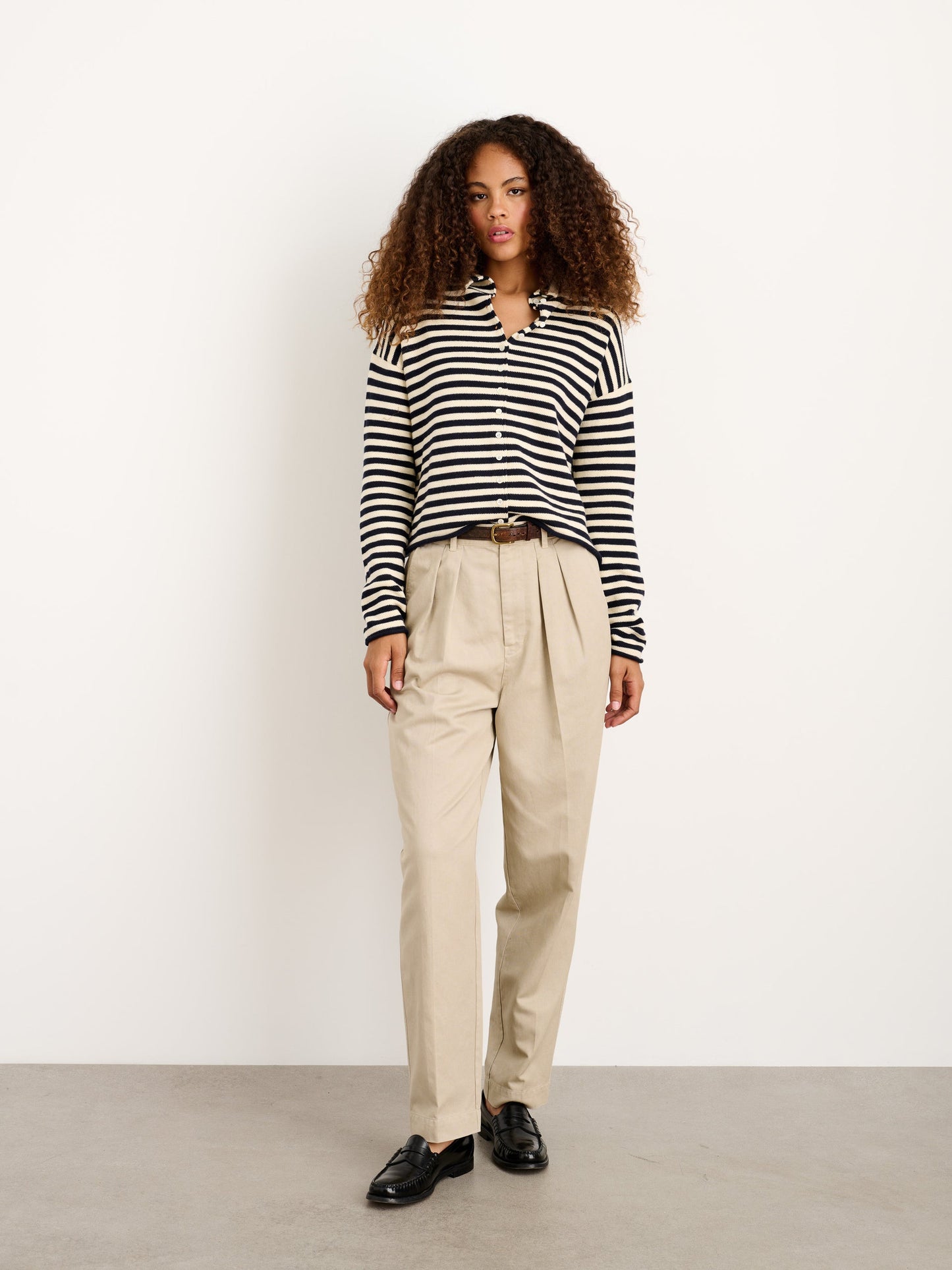 Alex Mill Taylor Striped Cardigan in Cotton Cashmere