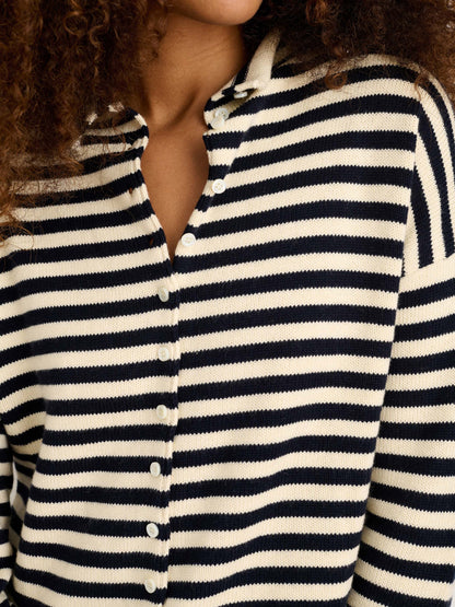 Alex Mill Taylor Striped Cardigan in Cotton Cashmere