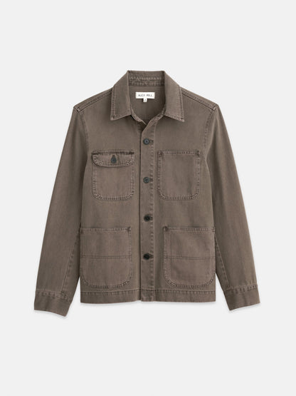 Alex Mill Garment Dyed Work Jacket in Recycled Denim Thyme