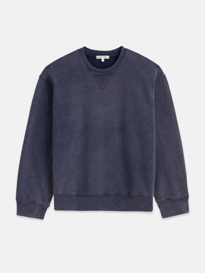 Alex Mill Marlon Sweatshirt in Lightweight Cotton Terry Dark Navy