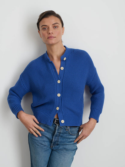 Alex Mill Nico Cardigan in Cotton Cosmic Blue
