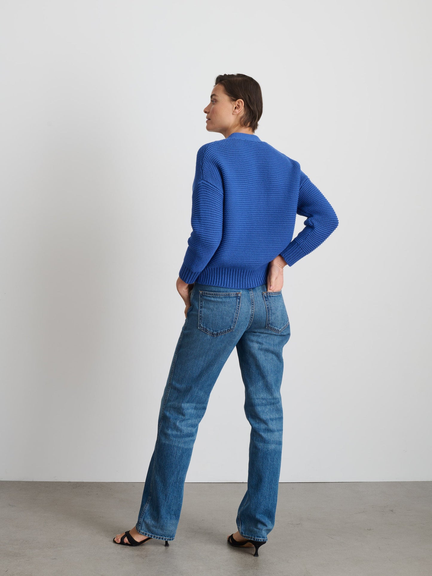 Alex Mill Nico Cardigan in Cotton Cosmic Blue