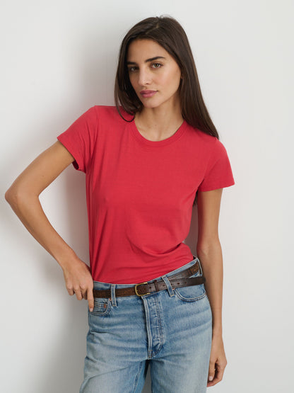 Alex Mill Prospect Tee in Cotton Jersey Cardinal