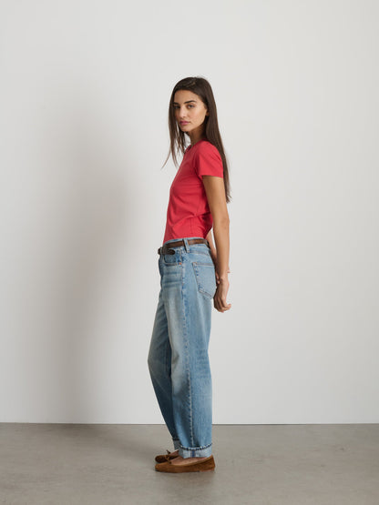 Alex Mill Prospect Tee in Cotton Jersey Cardinal