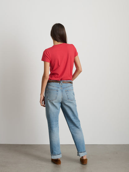 Alex Mill Prospect Tee in Cotton Jersey Cardinal