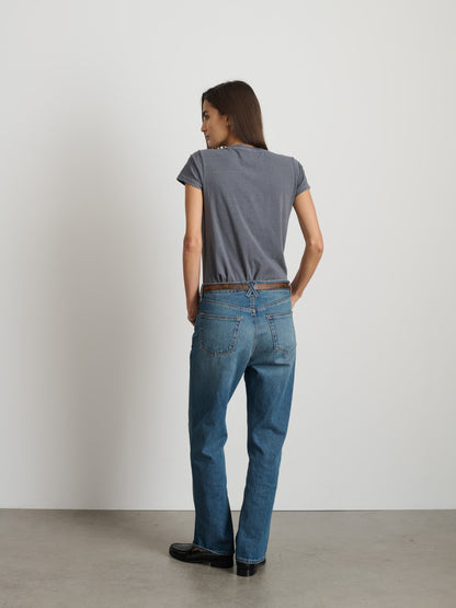 Alex Mill Prospect Tee in Cotton Jersey Charcoal