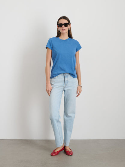 Alex Mill Prospect Tee in Cotton Jersey Washed Cobalt