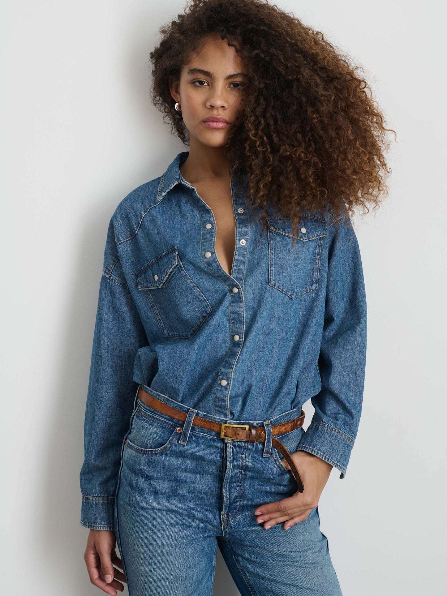 Alex Mill Santa Fe Shirt in Denim Santa Fe Medium Wash