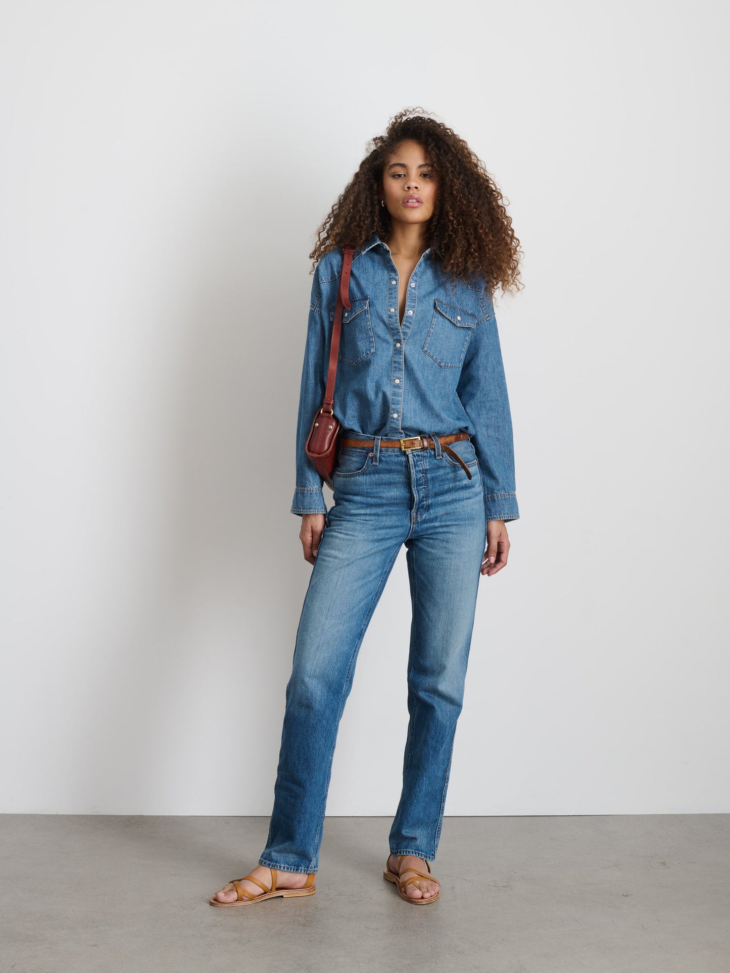 Alex Mill Santa Fe Shirt in Denim Santa Fe Medium Wash