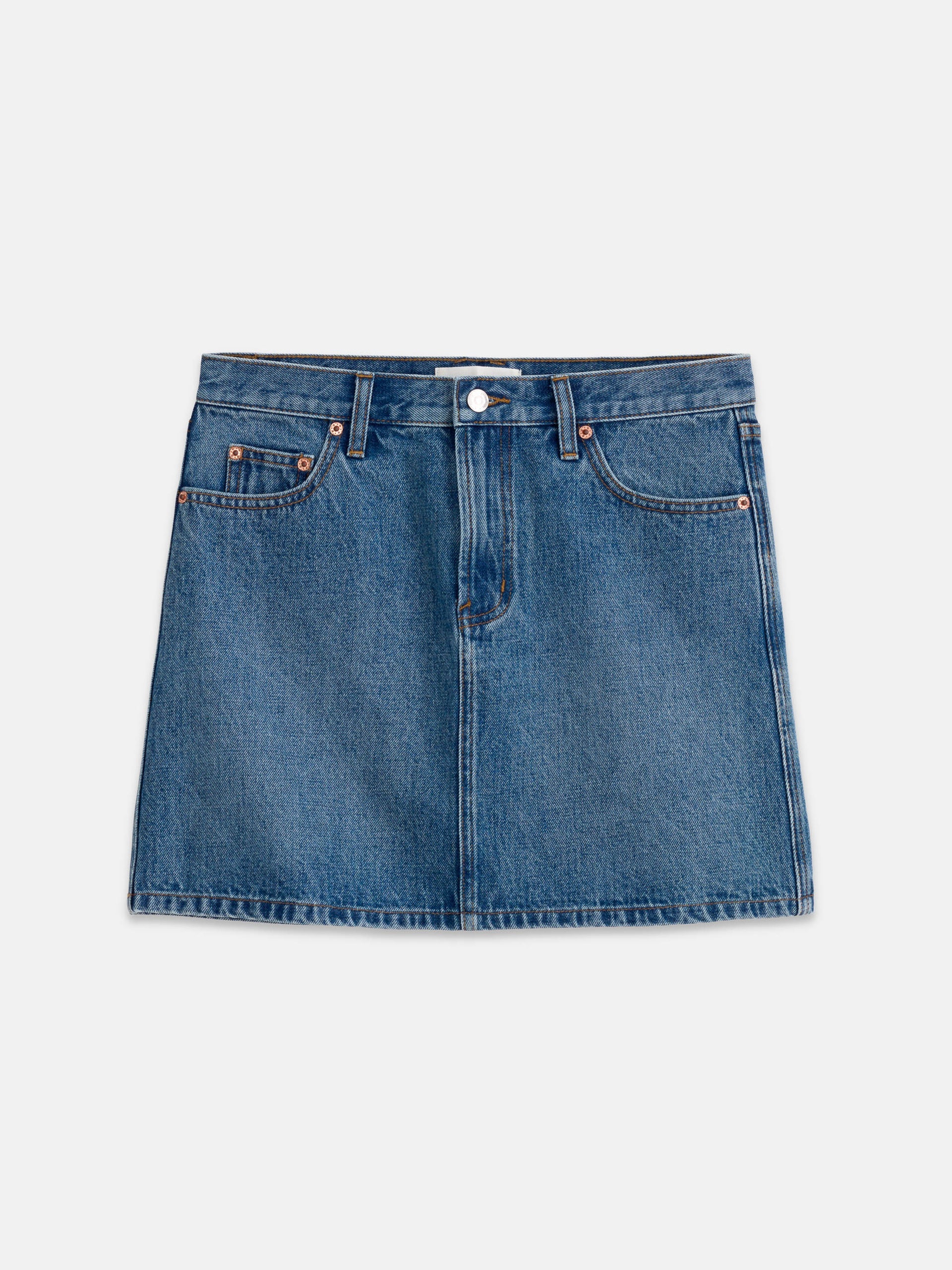 Alex Mill Andie Mini Skirt in Denim Copenhagen Medium Wash