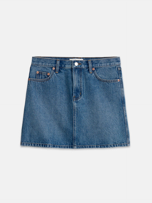 Alex Mill Andie Mini Skirt in Denim Copenhagen Medium Wash