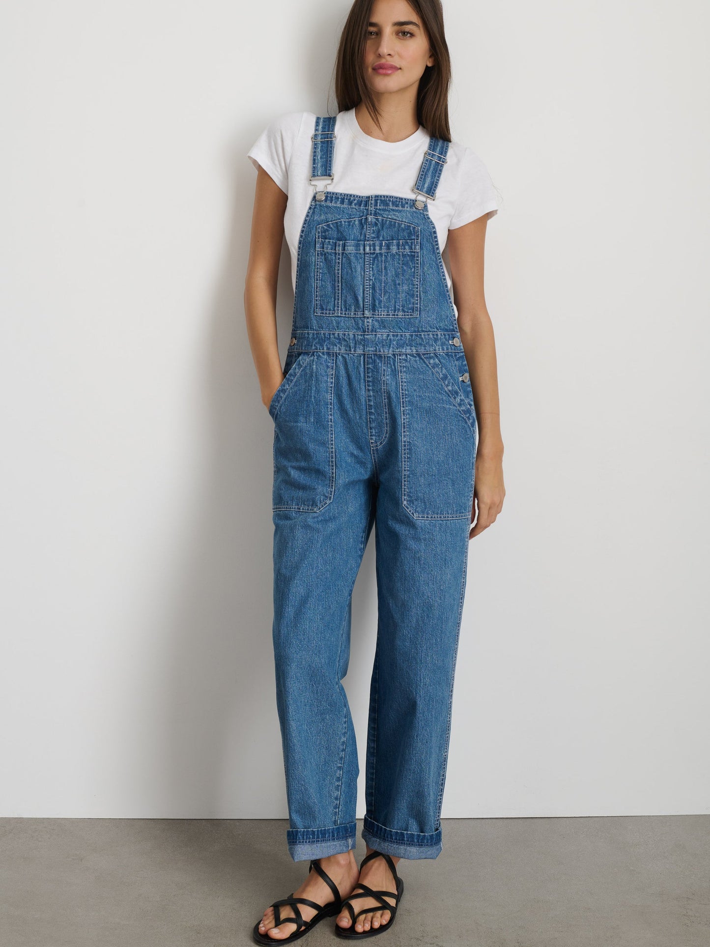 Alex Mill Lili Overall in Denim Paris Medium Wash