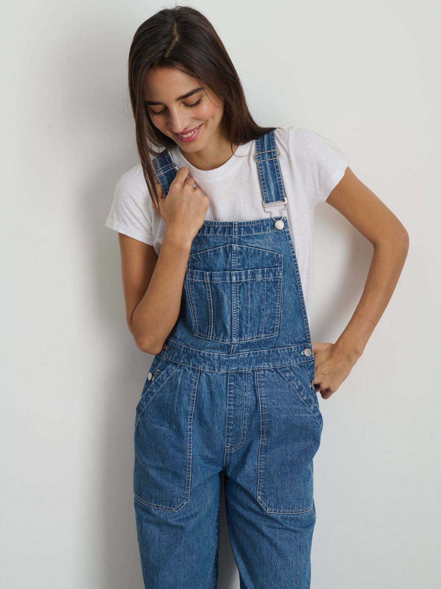 Alex Mill Lili Overall in Denim Paris Medium Wash