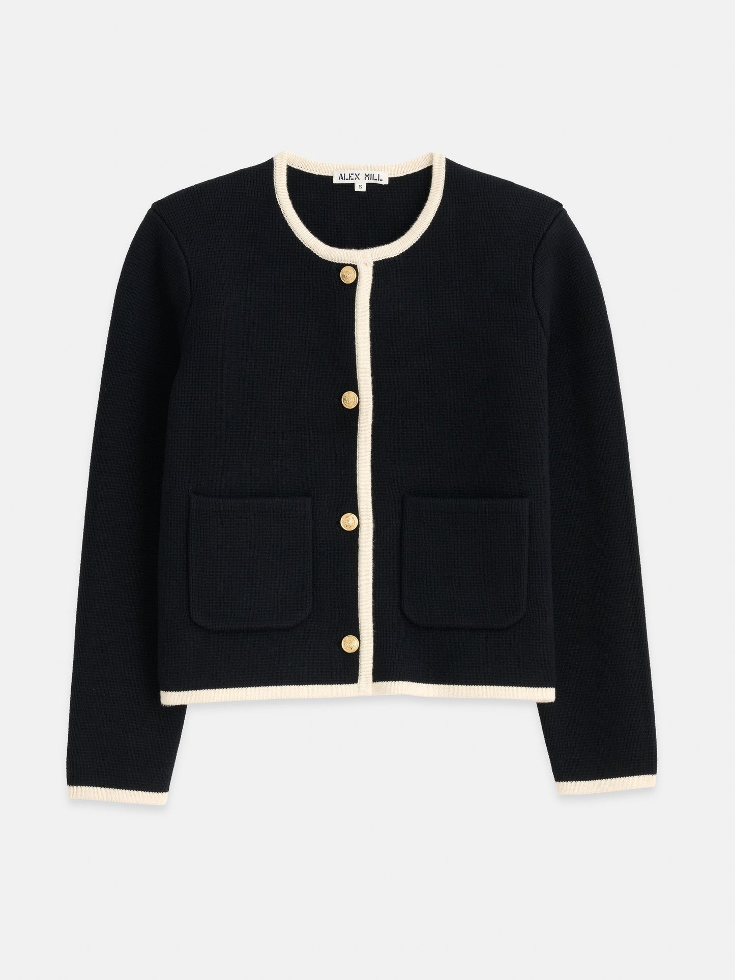 Alex Mill Paris Sweater Jacket Black/Ivory