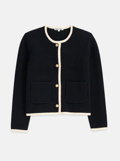 Alex Mill Paris Sweater Jacket Black/Ivory