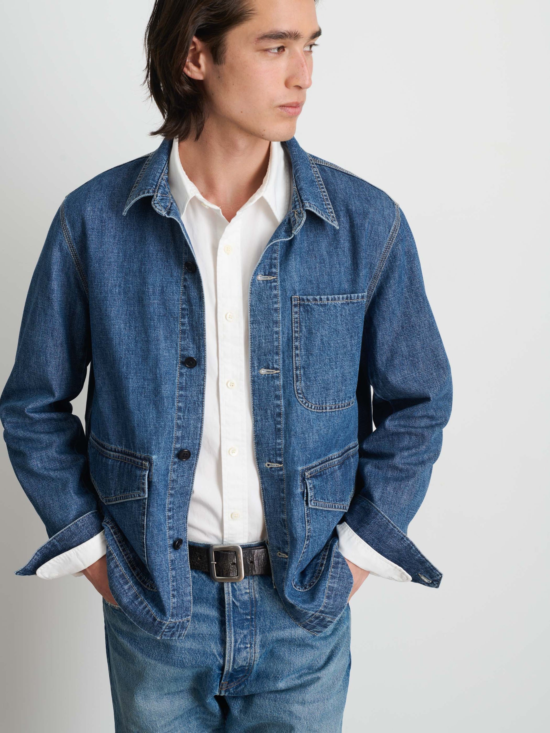 Alex Mill Shirt Jacket In Lightweight Denim