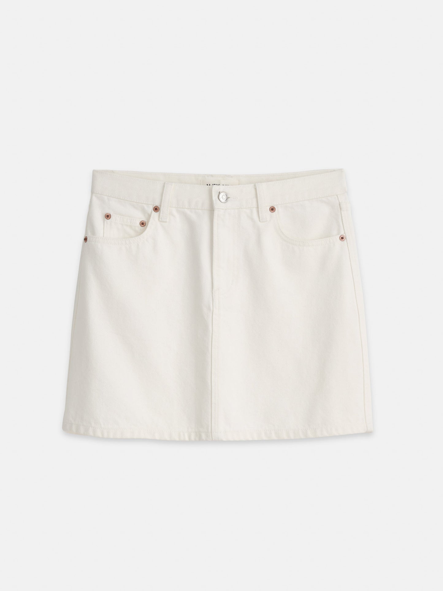 Alex Mill Andie Mini Skirt in White Denim White