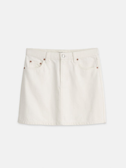 Alex Mill Andie Mini Skirt in White Denim White