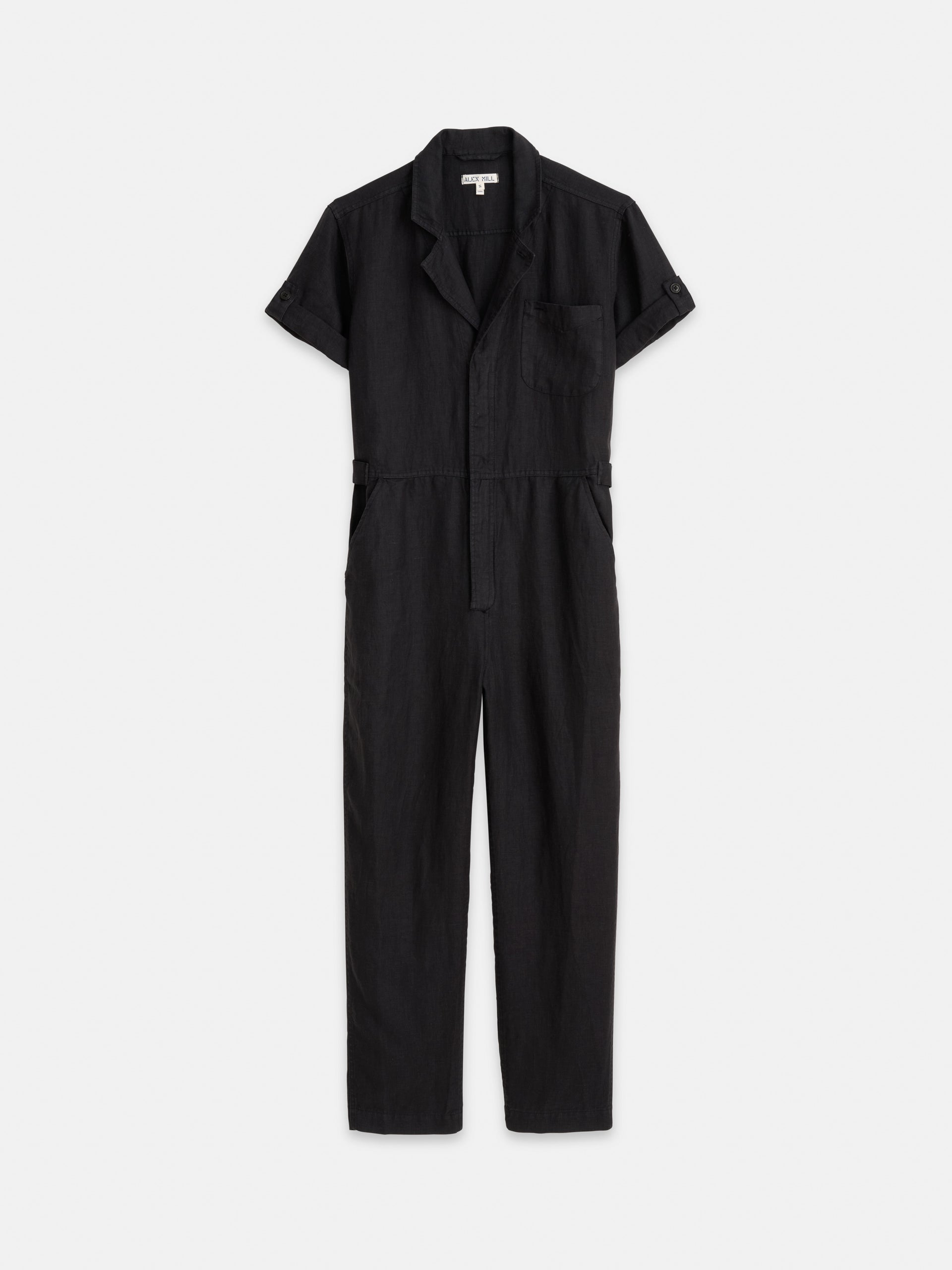 Alex Mill Jumpsuit in Linen Black