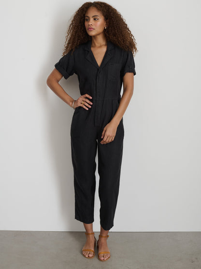 Alex Mill Jumpsuit in Linen Black