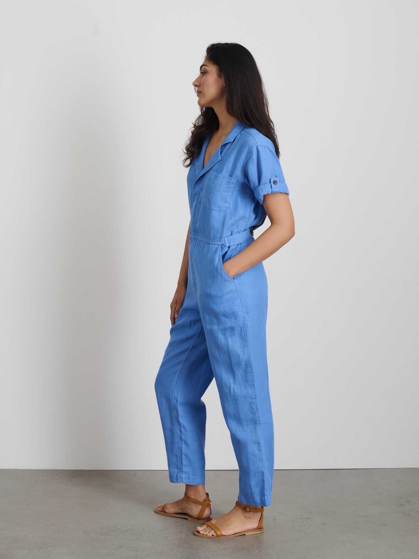 Alex Mill Jumpsuit in Linen French Blue