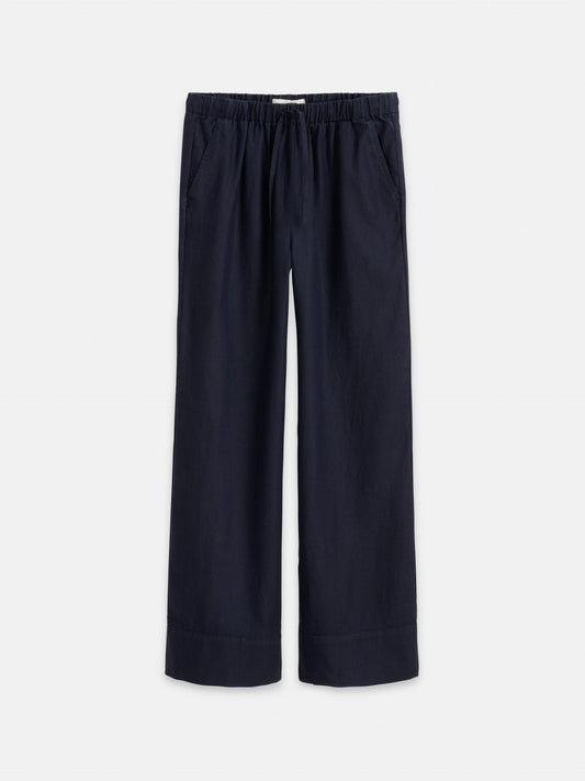 Alex Mill Riley Pant In Linen Dark Navy