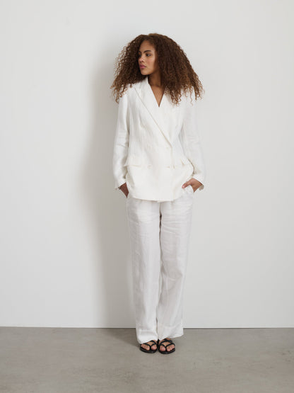 Alex Mill Riley Pant In Linen Off White