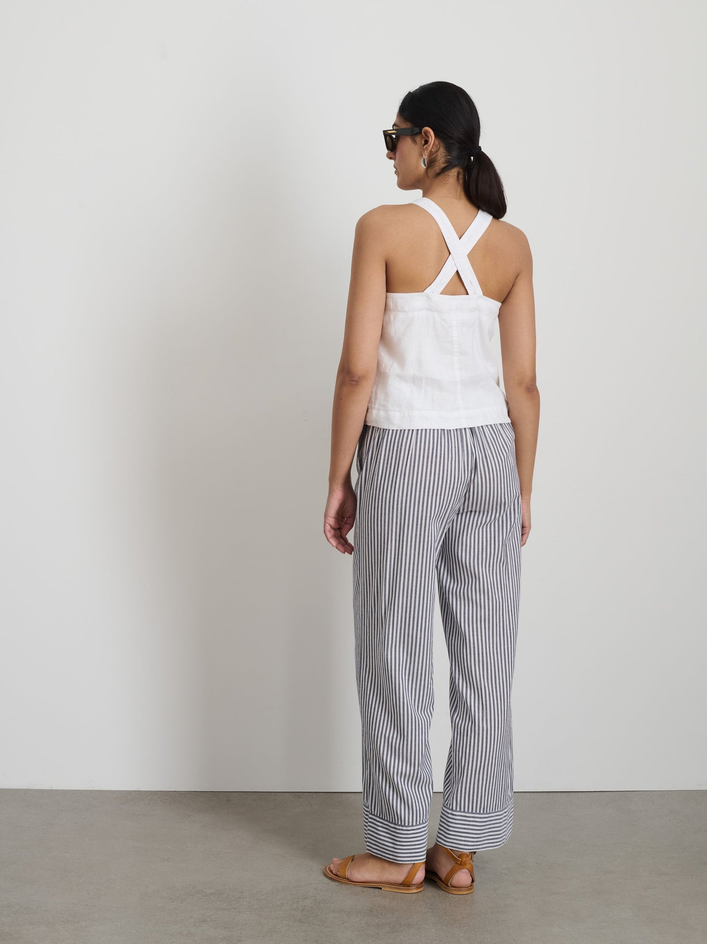 Alex Mill Riley Pant In Stripe Blue/White